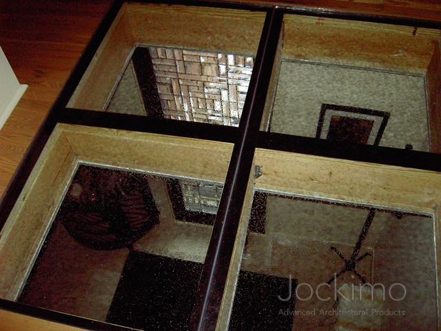 Glass Flooring from Jockimo Seen from Above in a Residential Home in Aspen