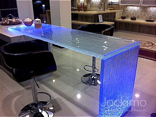 Thick Glass Countertops Blue Counters