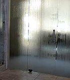 Rainfall texture glass doors